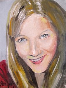 acrylic portrait of Jenna