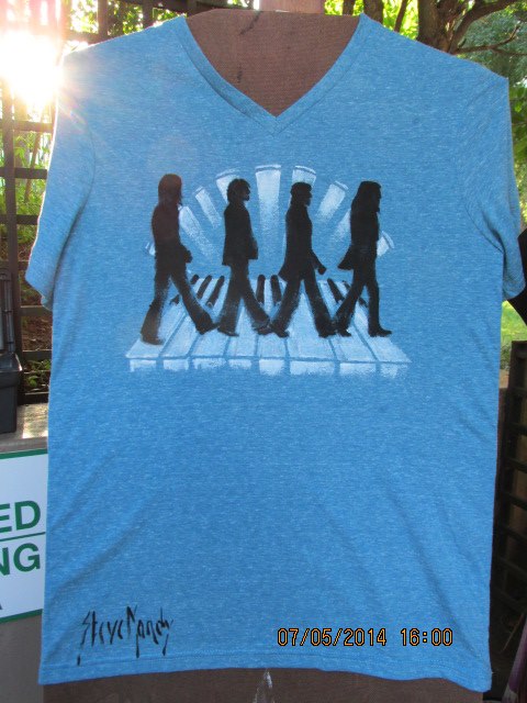 The Beatles on a zebra crossing